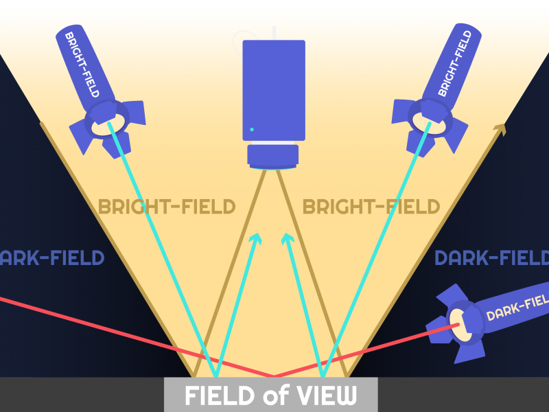 Illuminazione Brightfield e Darkfield