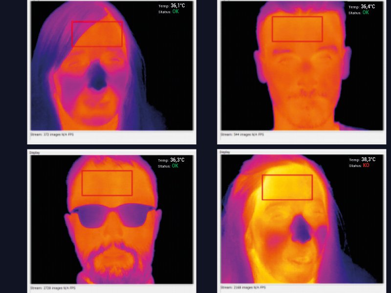 Body temperature measurement in sensitive areas