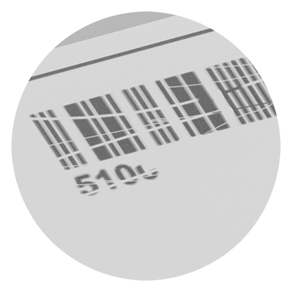 Check of print presence, position and legibility